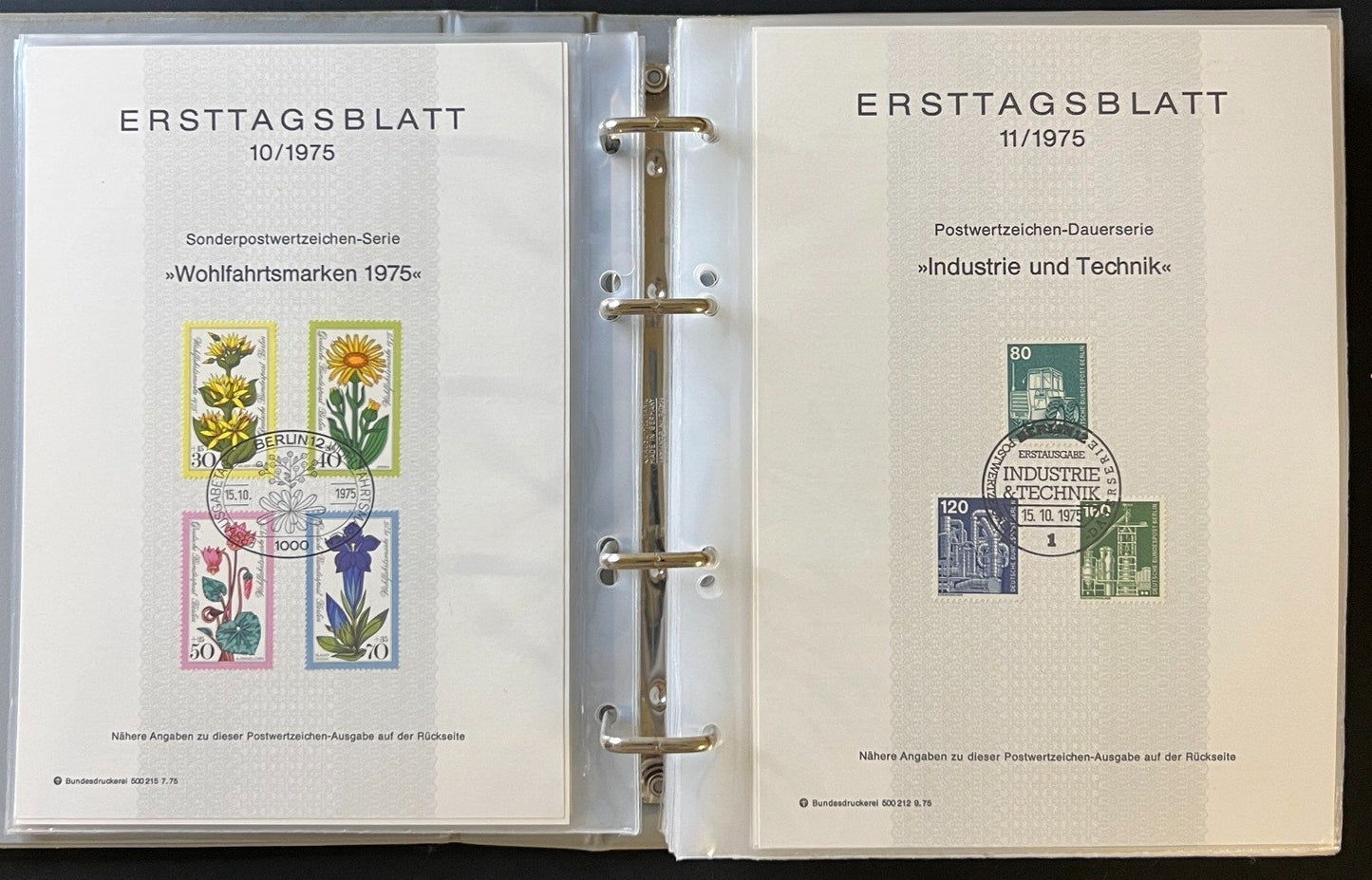 German First day Covers Collection 10 Album Lot Of FDCs 1974-1981 ZAYIX