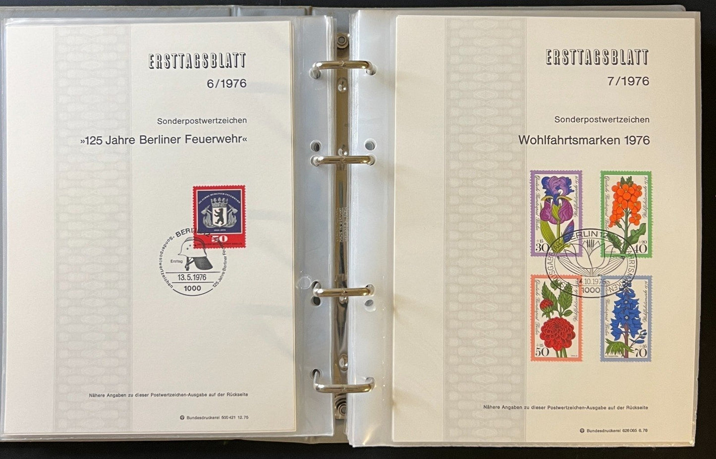 German First day Covers Collection 10 Album Lot Of FDCs 1974-1981 ZAYIX