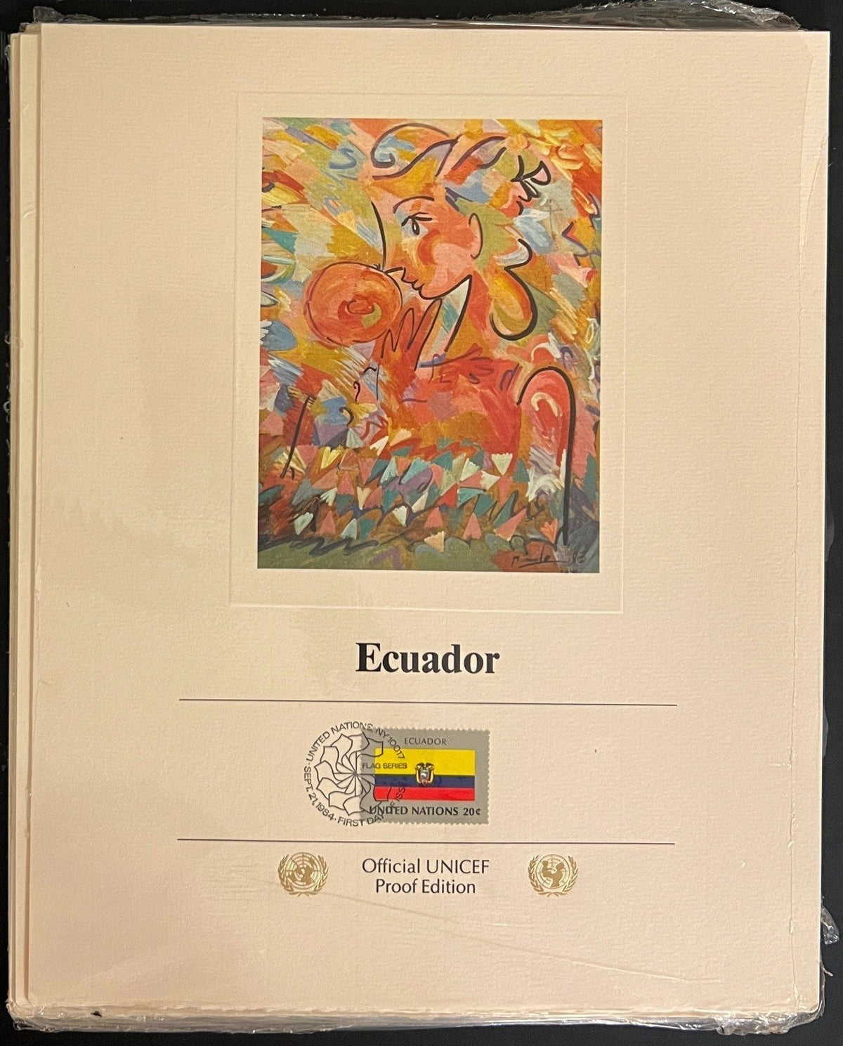 United Nations Official UNICEF Proof Edition Flags Of Nations Collection ZAYIX
