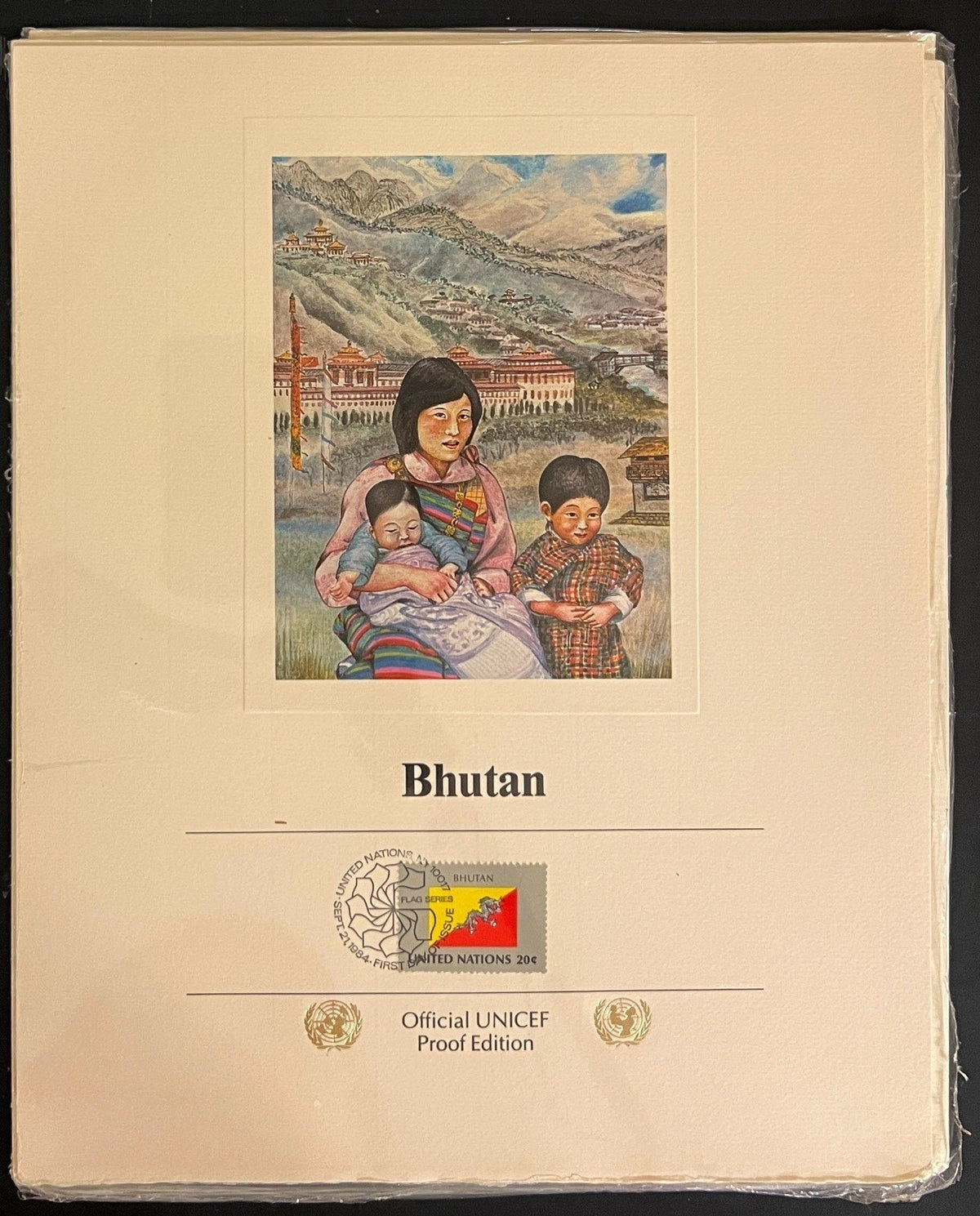 United Nations Official UNICEF Proof Edition Flags Of Nations Collection ZAYIX