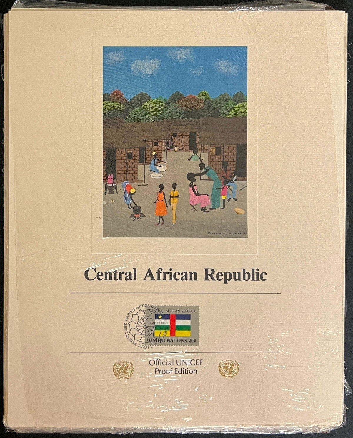 United Nations Official UNICEF Proof Edition Flags Of Nations Collection ZAYIX