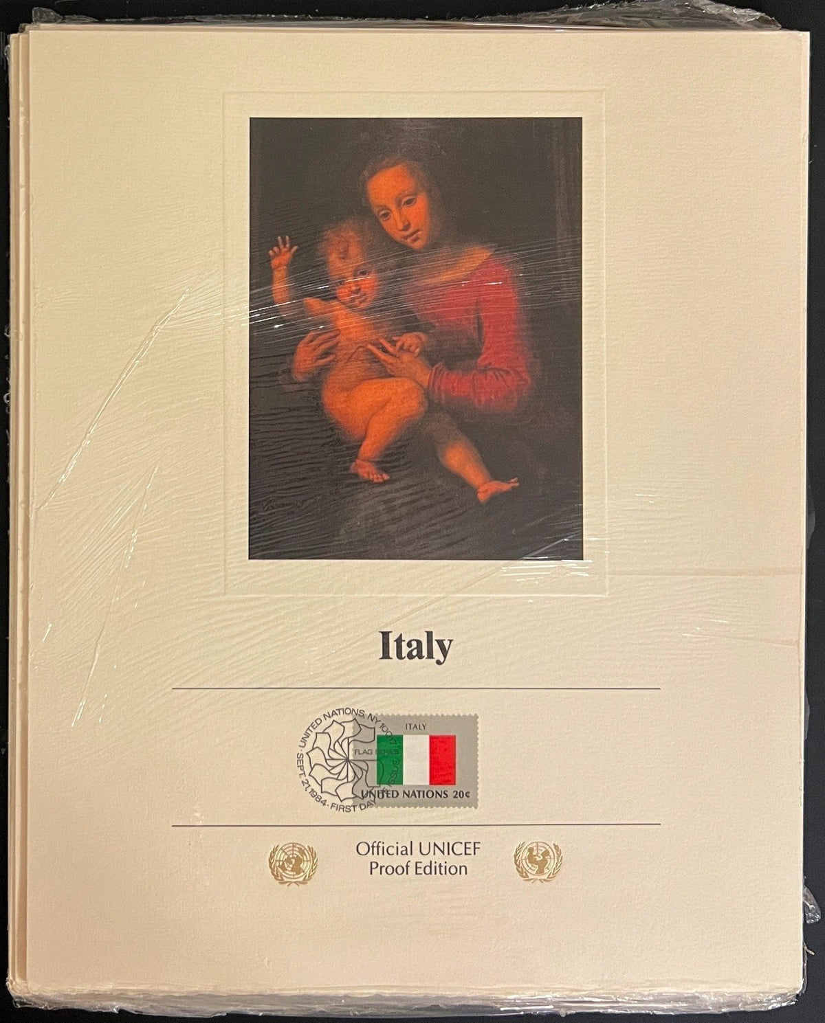 United Nations Official UNICEF Proof Edition Flags Of Nations Collection ZAYIX