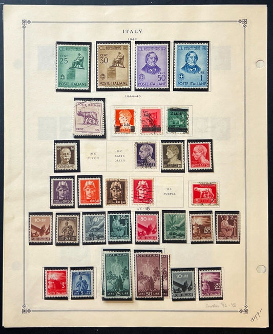 Italy Stamp Collection Album Pages Mint & Used 1932-1945 ZAYIX