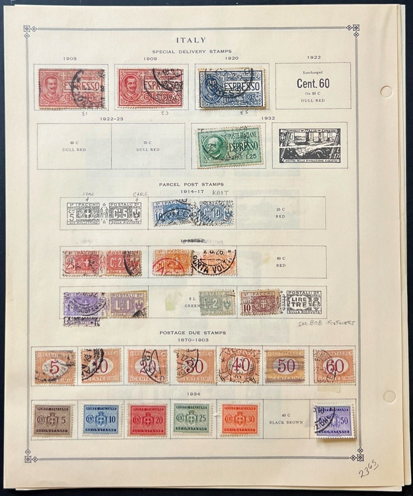 Italy Stamp Collection Album Pages Mint & Used 1932-1945 ZAYIX