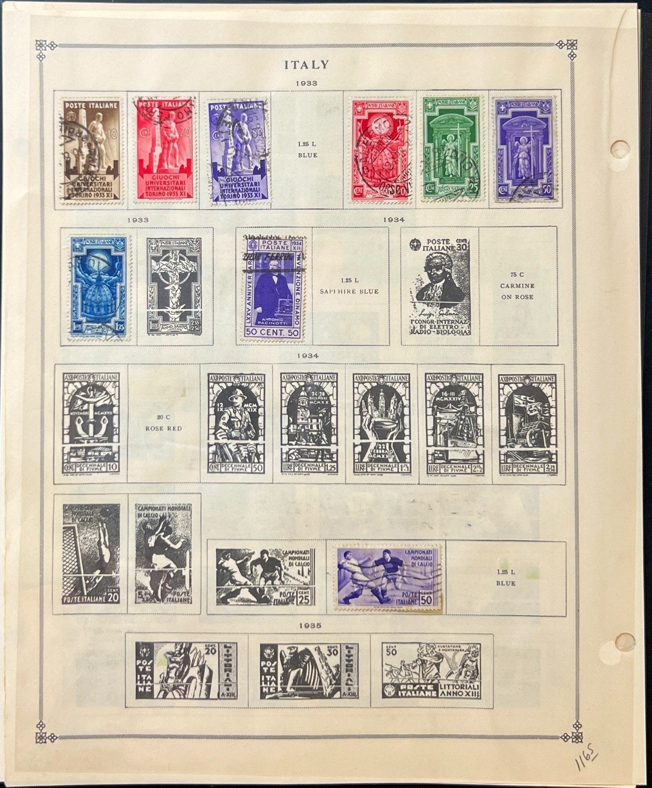 Italy Stamp Collection Album Pages Mint & Used 1932-1945 ZAYIX