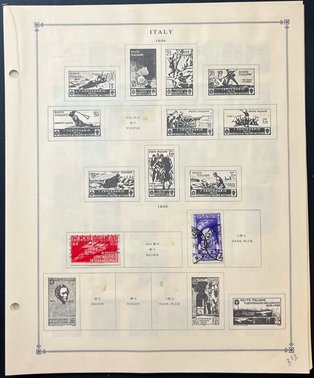 Italy Stamp Collection Album Pages Mint & Used 1932-1945 ZAYIX
