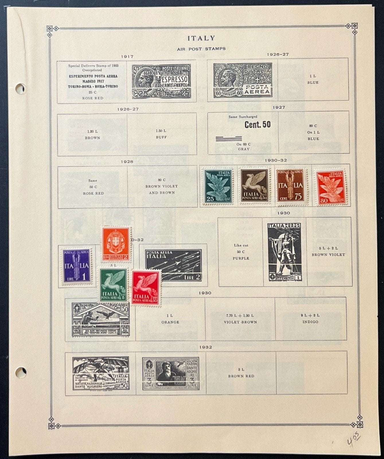 Italy Stamp Collection Album Pages Mint & Used 1932-1945 ZAYIX