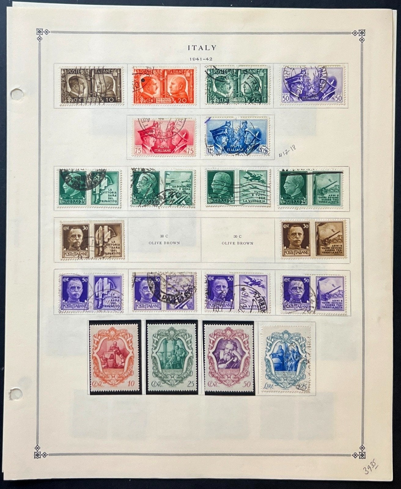 Italy Stamp Collection Album Pages Mint & Used 1932-1945 ZAYIX