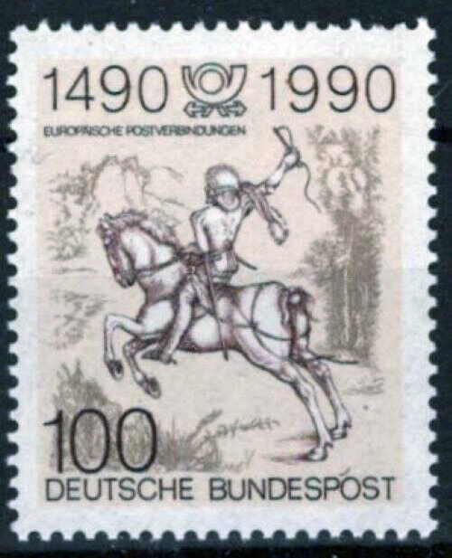 ZAYIX Germany 1592 MNH Horses Engraving Durer Postal Communications  051023S11