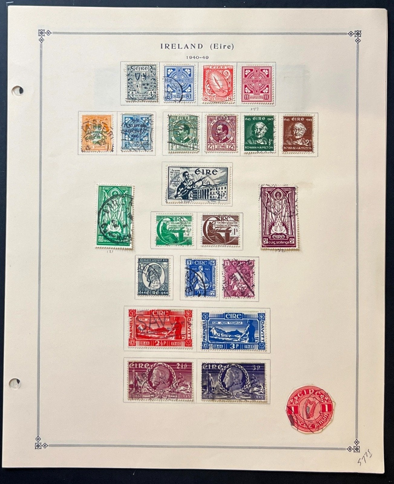 Ireland Stamp Collection Album Pages Used 1922-1982 ZAYIX