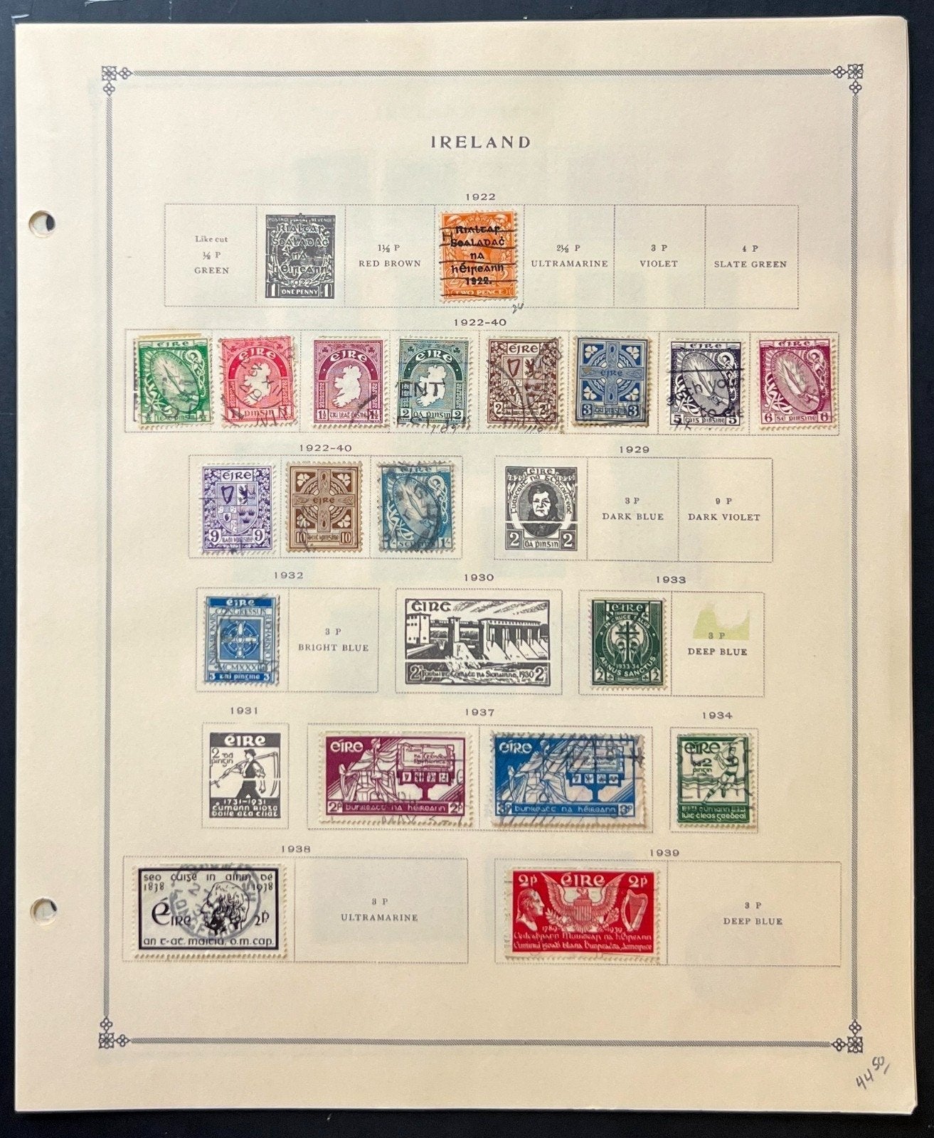 Ireland Stamp Collection Album Pages Used 1922-1982 ZAYIX