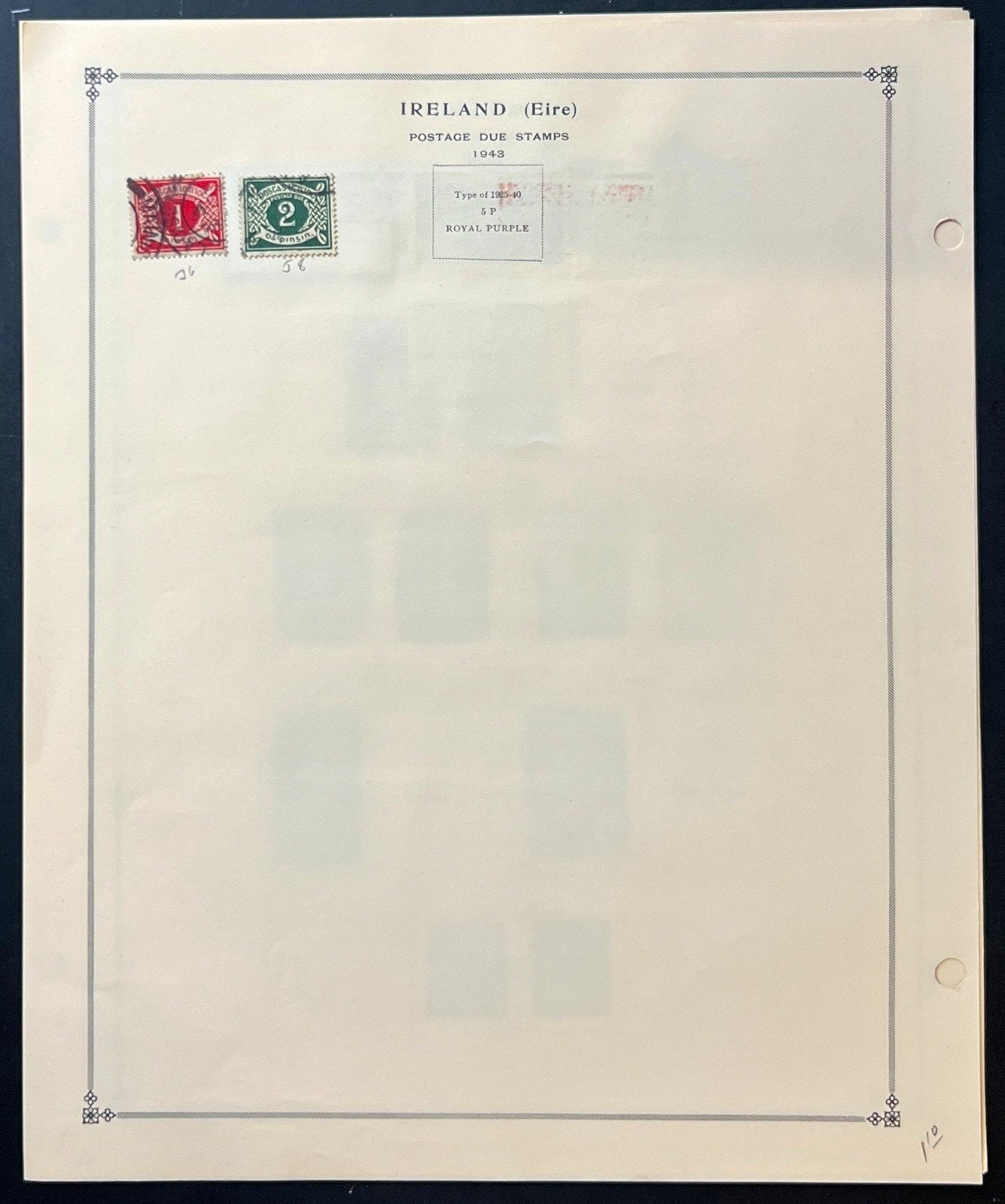 Ireland Stamp Collection Album Pages Used 1922-1982 ZAYIX