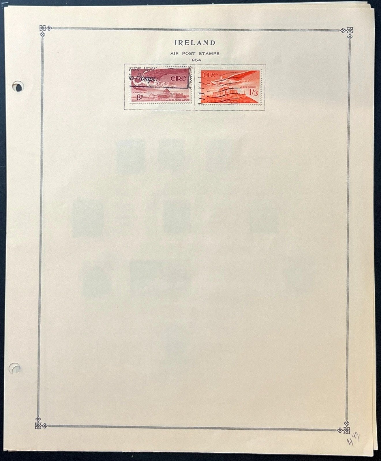 Ireland Stamp Collection Album Pages Used 1922-1982 ZAYIX