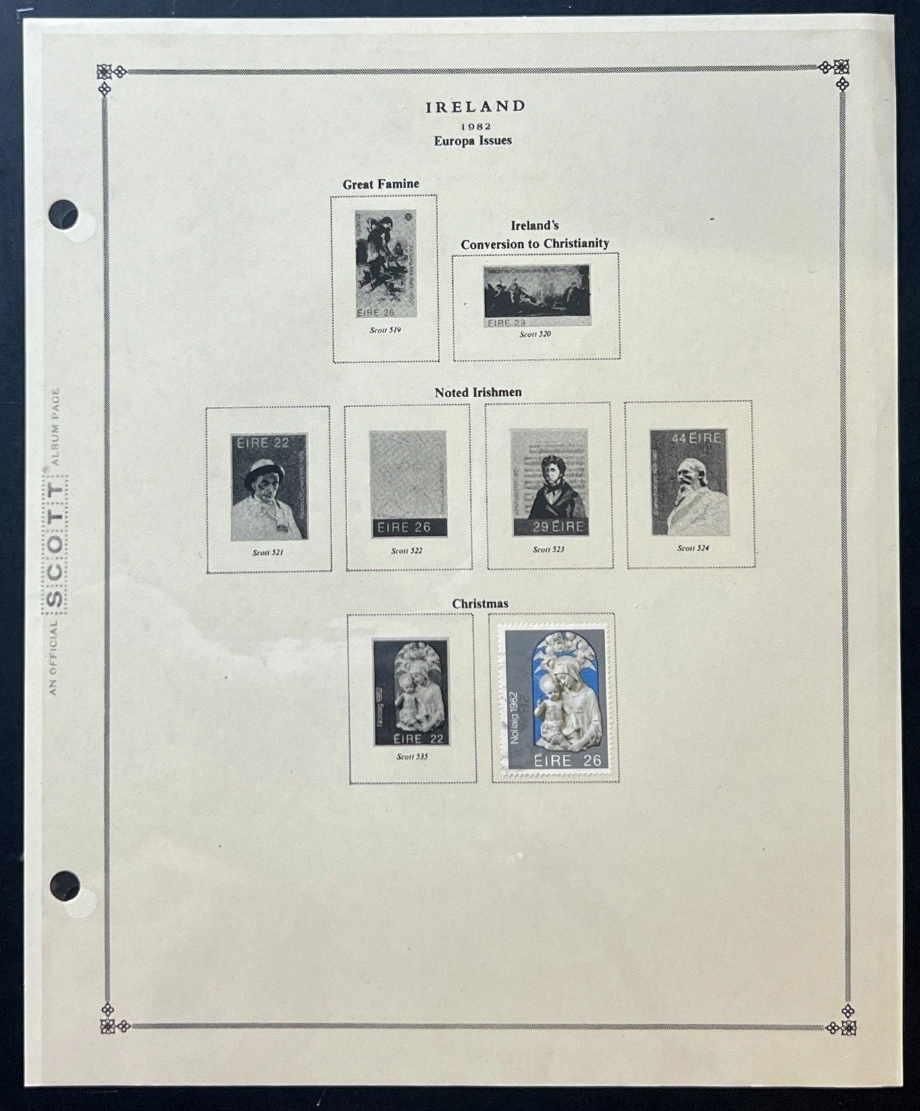 Ireland Stamp Collection Album Pages Used 1922-1982 ZAYIX