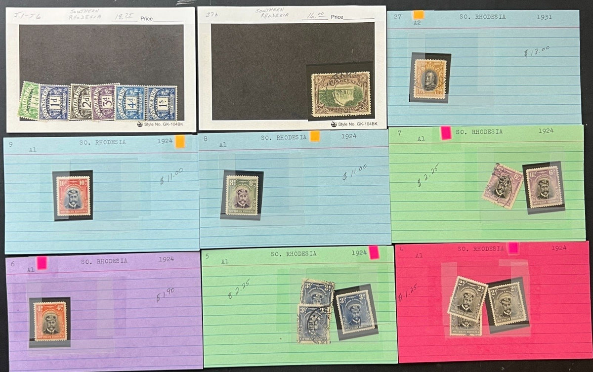 Africa Countries Stamp Collection On Thousands of Dealer Cards Mint & Used ZAYIX