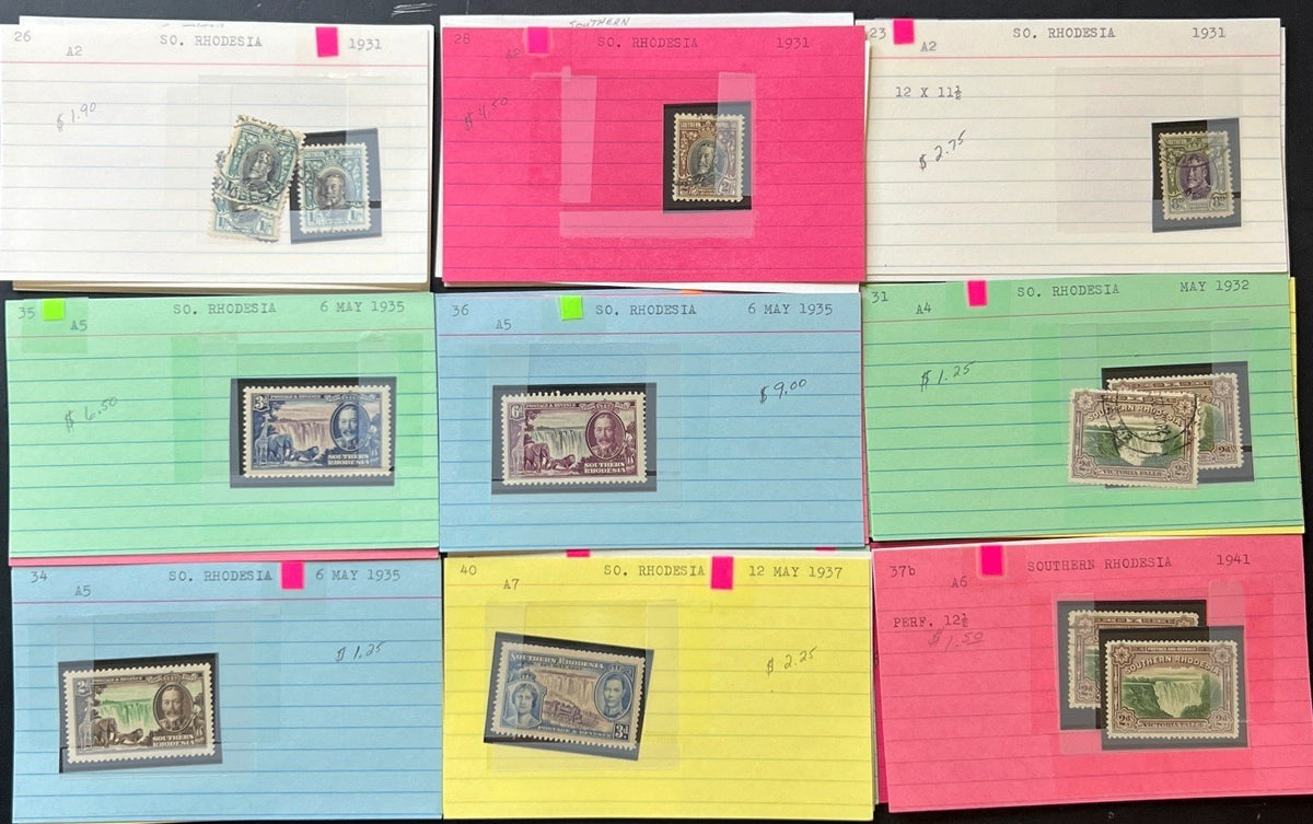 Africa Countries Stamp Collection On Thousands of Dealer Cards Mint & Used ZAYIX