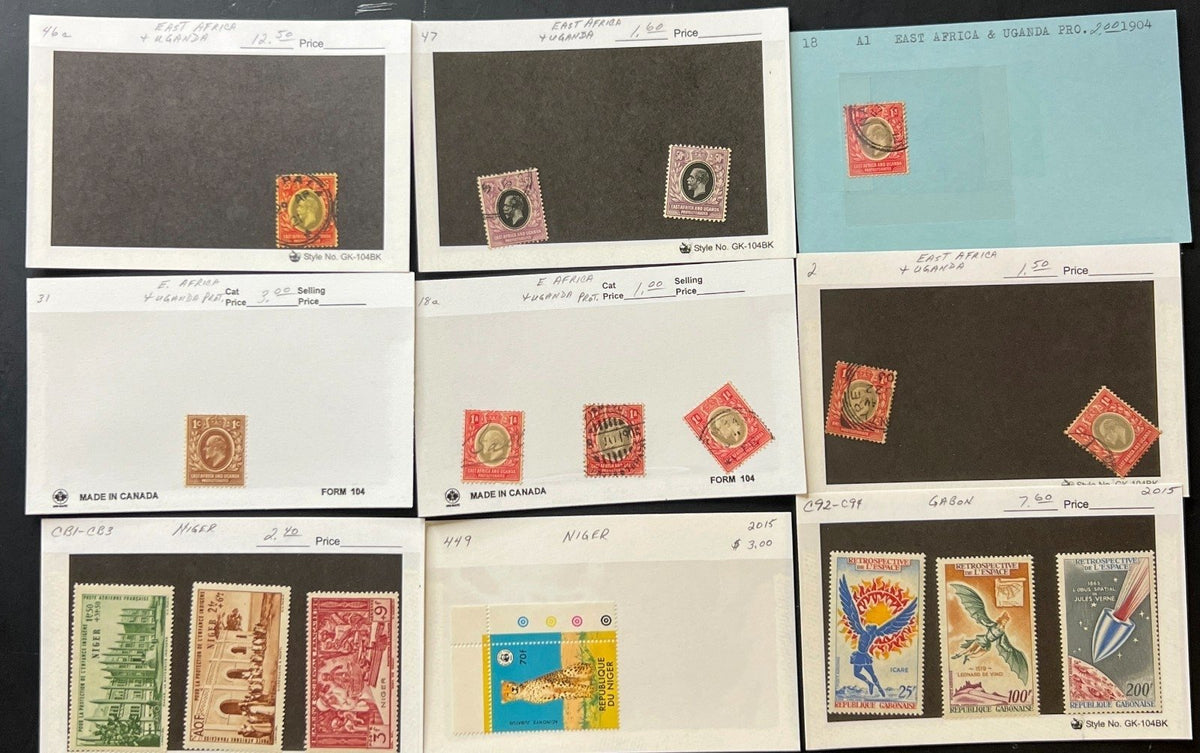 Africa Countries Stamp Collection On Thousands of Dealer Cards Mint & Used ZAYIX