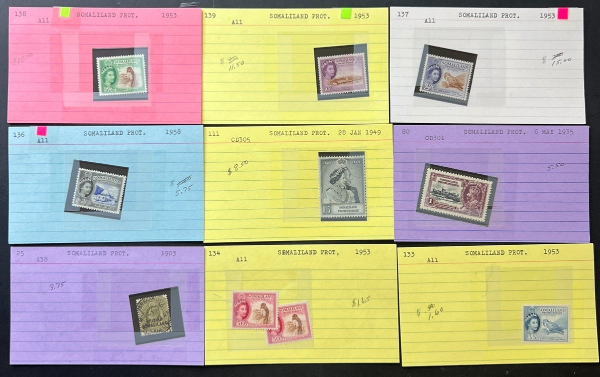 Africa Countries Stamp Collection On Thousands of Dealer Cards Mint & Used ZAYIX