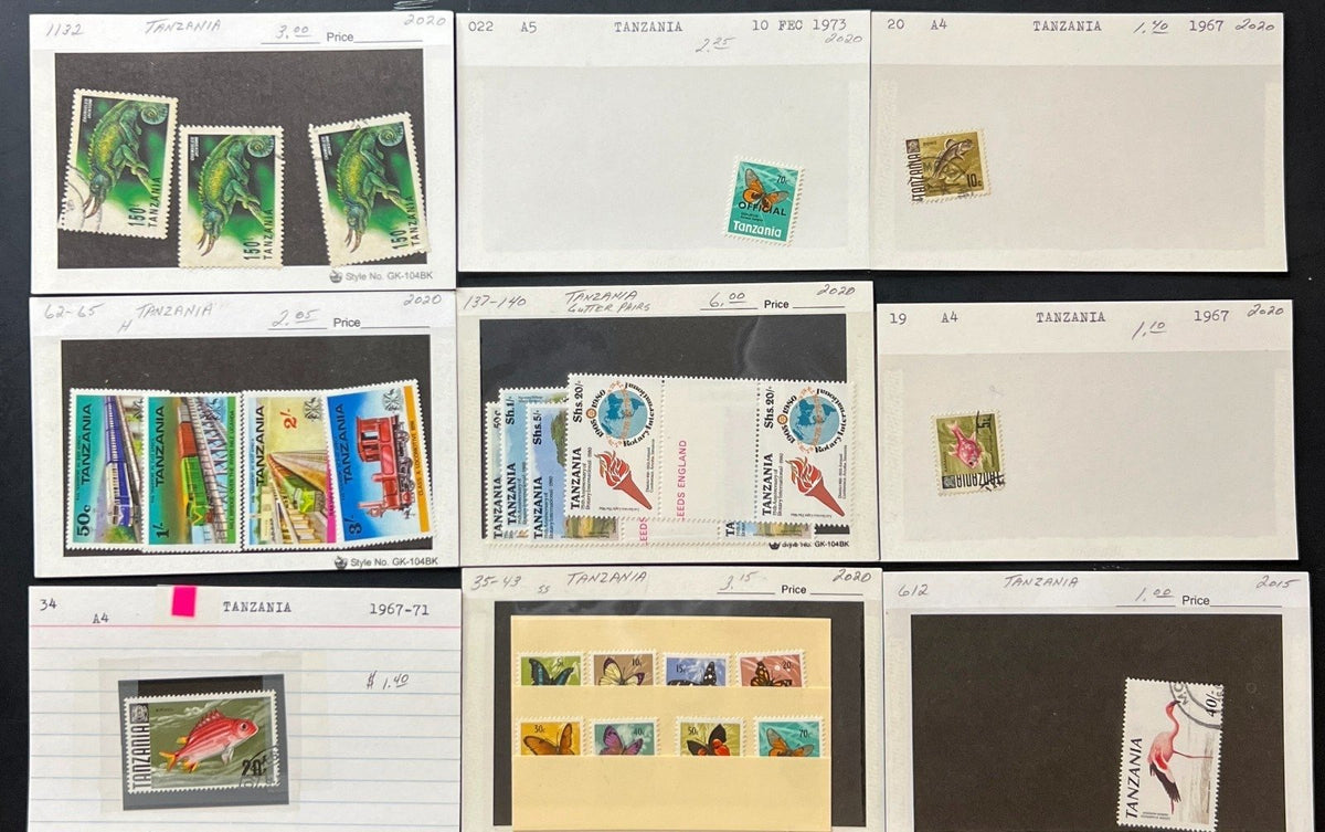 Africa Countries Stamp Collection On Thousands of Dealer Cards Mint & Used ZAYIX