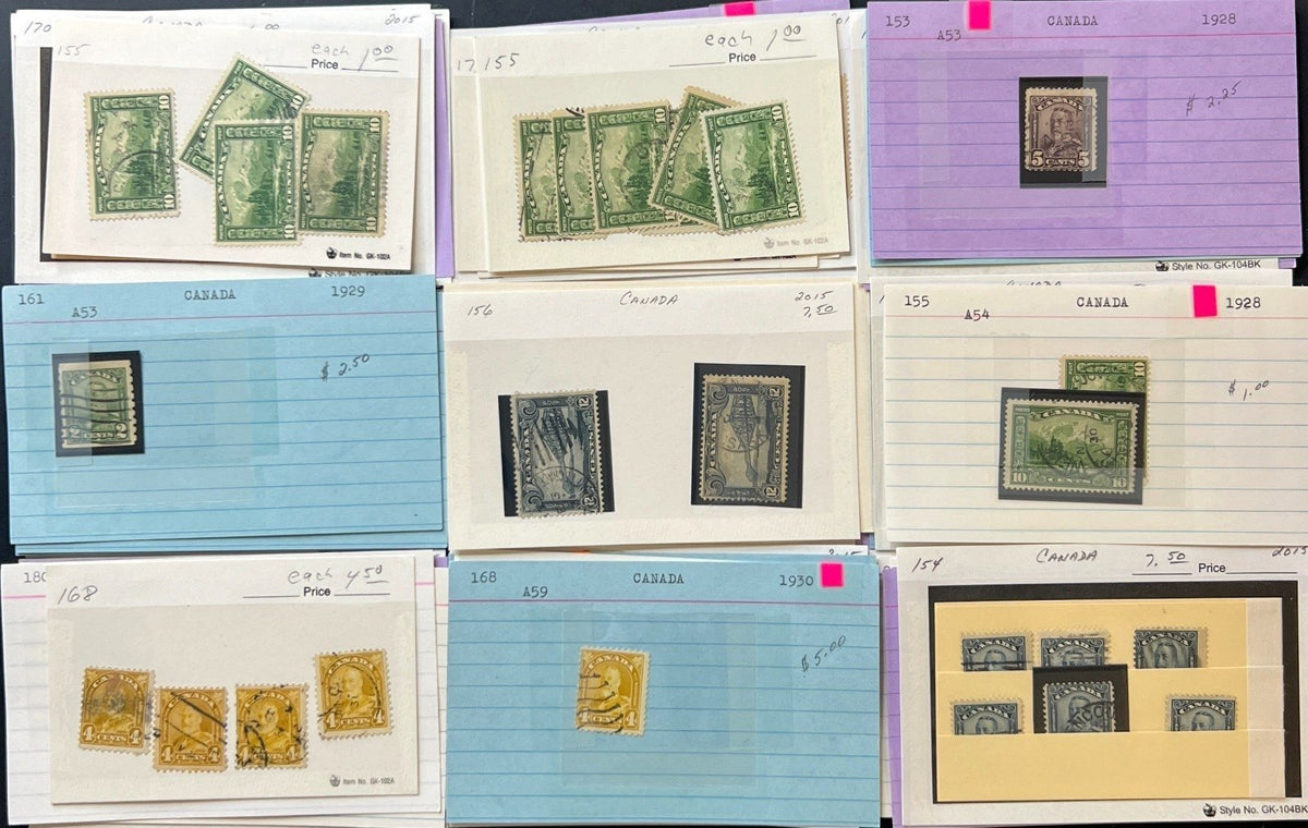 Canada Stamp Collection On Thousands of Dealer Cards Mint & Used ZAYIX