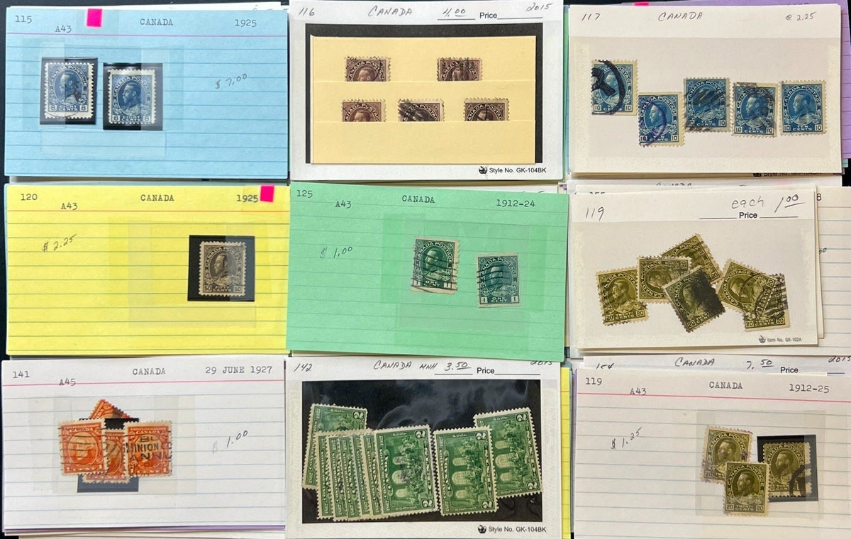 Canada Stamp Collection On Thousands of Dealer Cards Mint & Used ZAYIX
