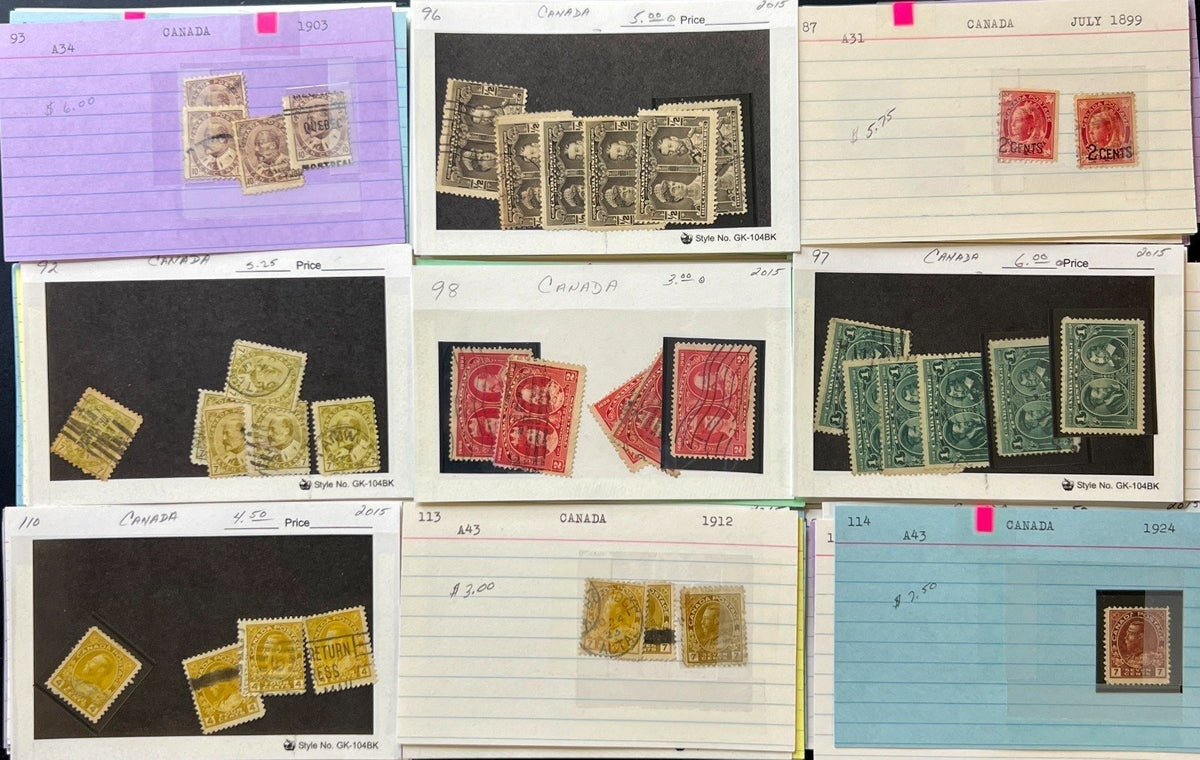 Canada Stamp Collection On Thousands of Dealer Cards Mint & Used ZAYIX
