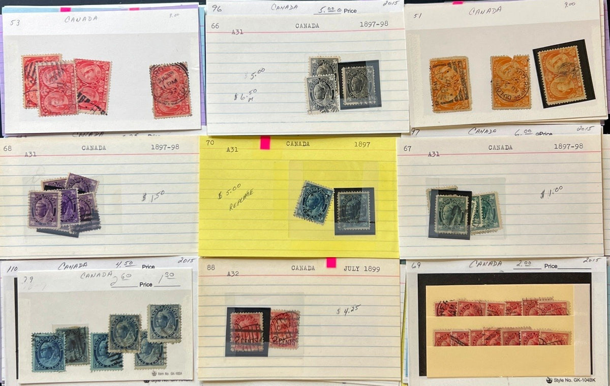 Canada Stamp Collection On Thousands of Dealer Cards Mint & Used ZAYIX