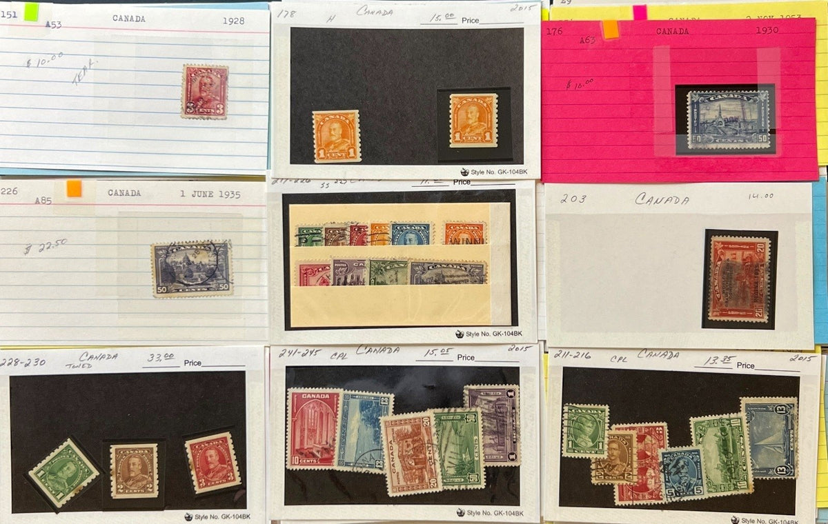 Canada Stamp Collection On Thousands of Dealer Cards Mint & Used ZAYIX