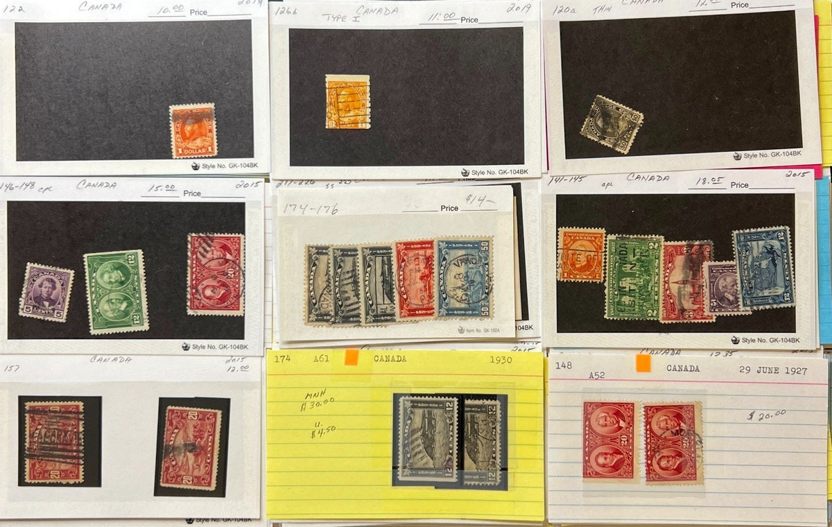 Canada Stamp Collection On Thousands of Dealer Cards Mint & Used ZAYIX