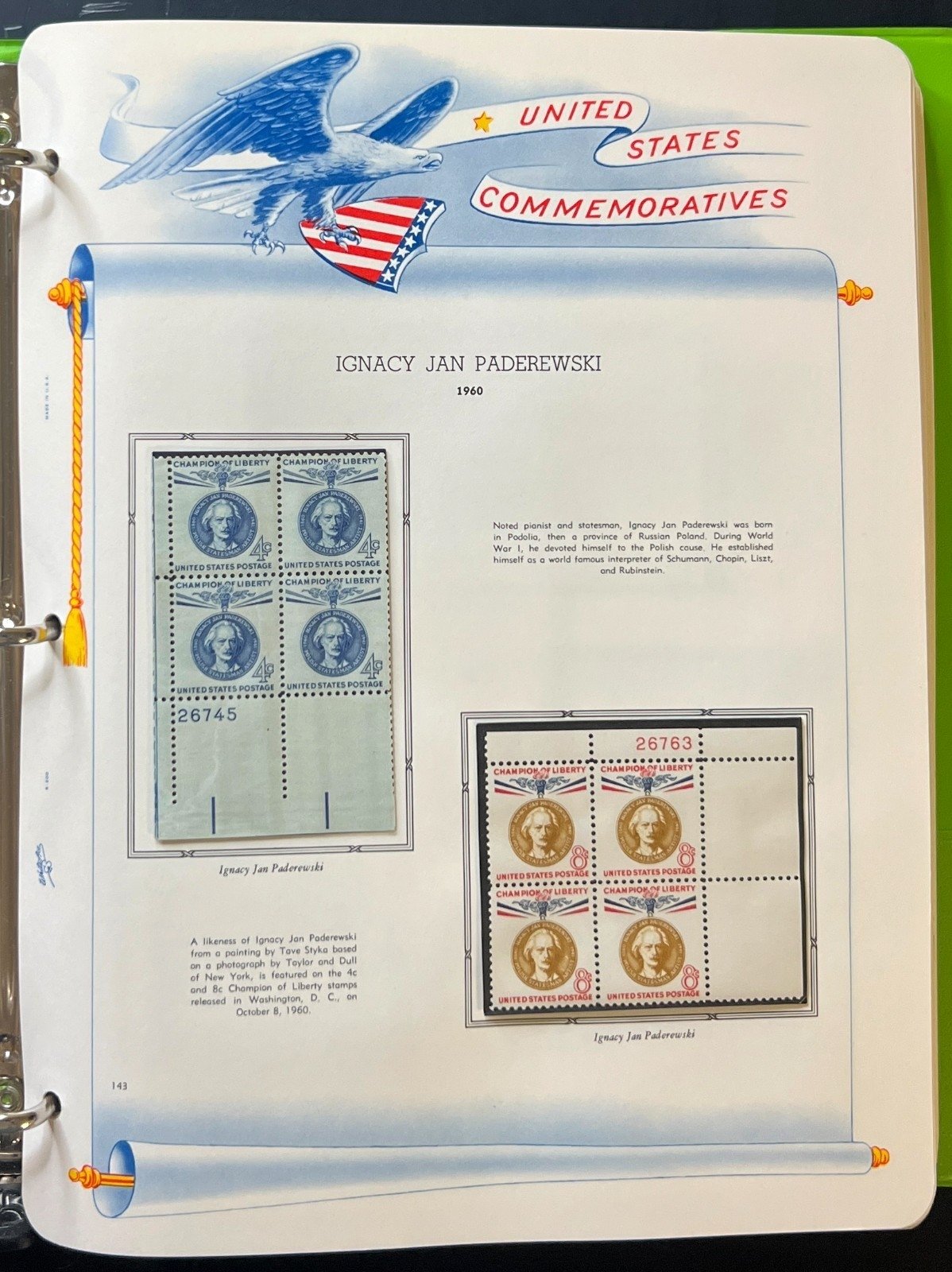 U.S. Plate Block Stamp Album Collection Very Full Albums 1945-1970  ZAYIX