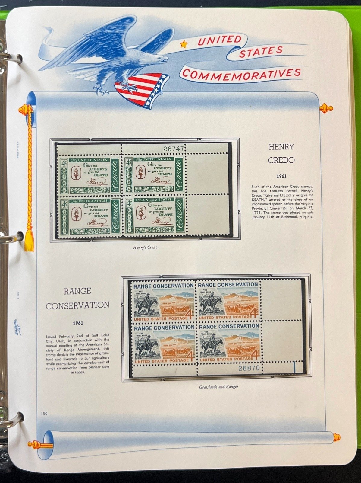 U.S. Plate Block Stamp Album Collection Very Full Albums 1945-1970  ZAYIX