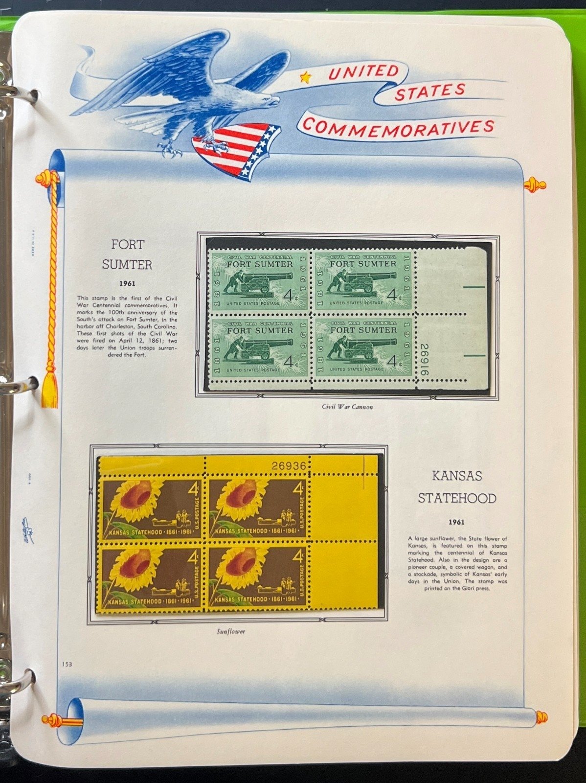 U.S. Plate Block Stamp Album Collection Very Full Albums 1945-1970  ZAYIX