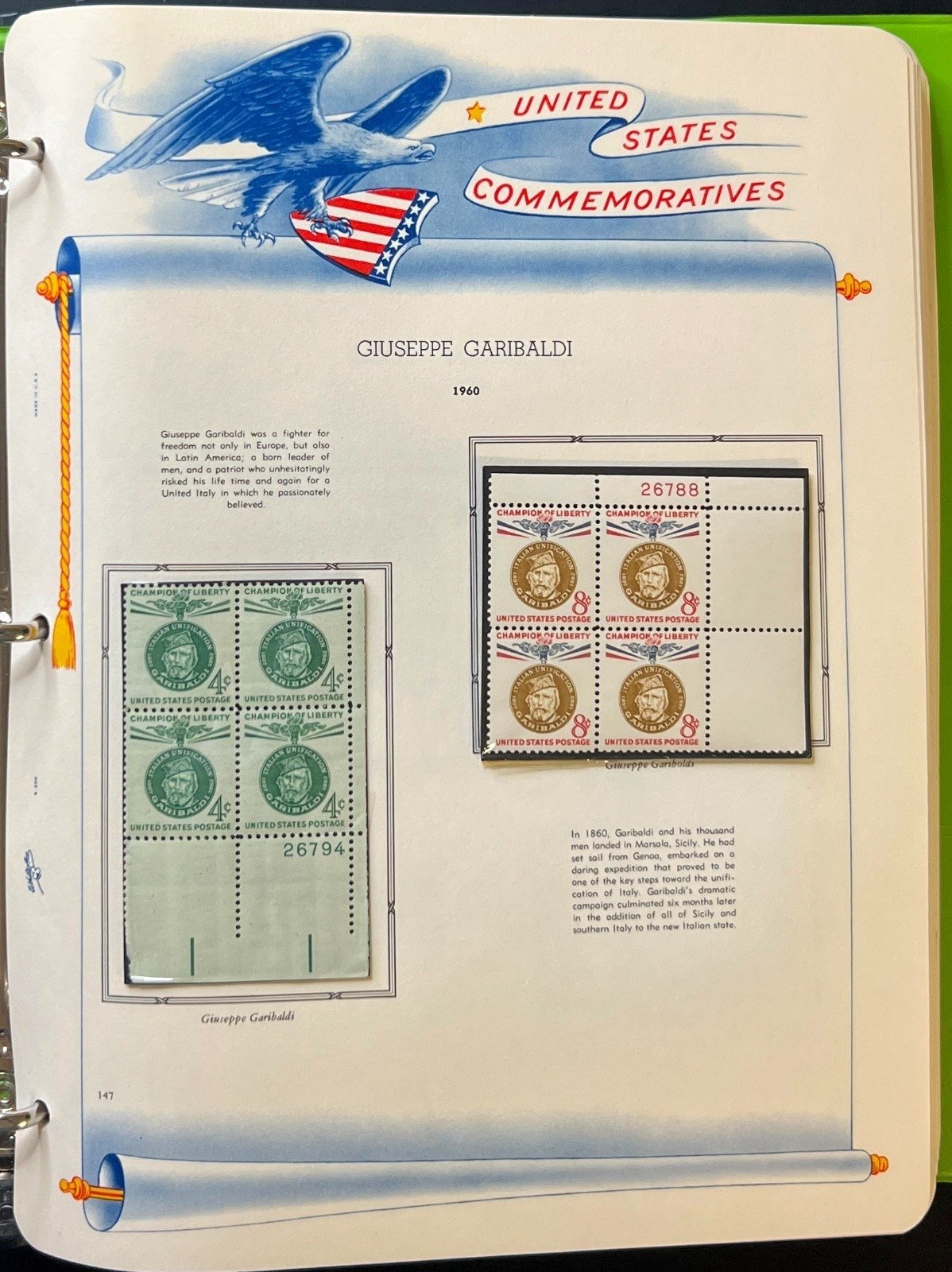 U.S. Plate Block Stamp Album Collection Very Full Albums 1945-1970  ZAYIX