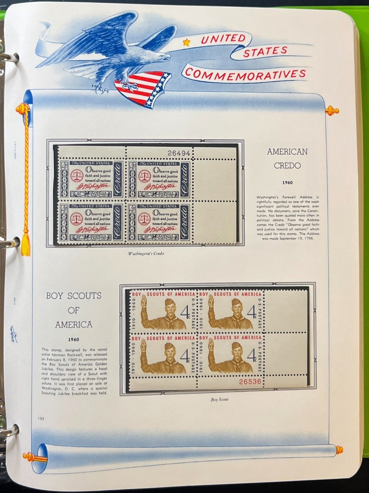 U.S. Plate Block Stamp Album Collection Very Full Albums 1945-1970  ZAYIX