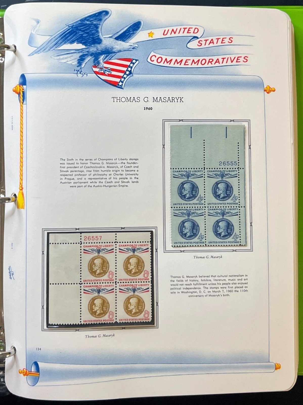 U.S. Plate Block Stamp Album Collection Very Full Albums 1945-1970  ZAYIX