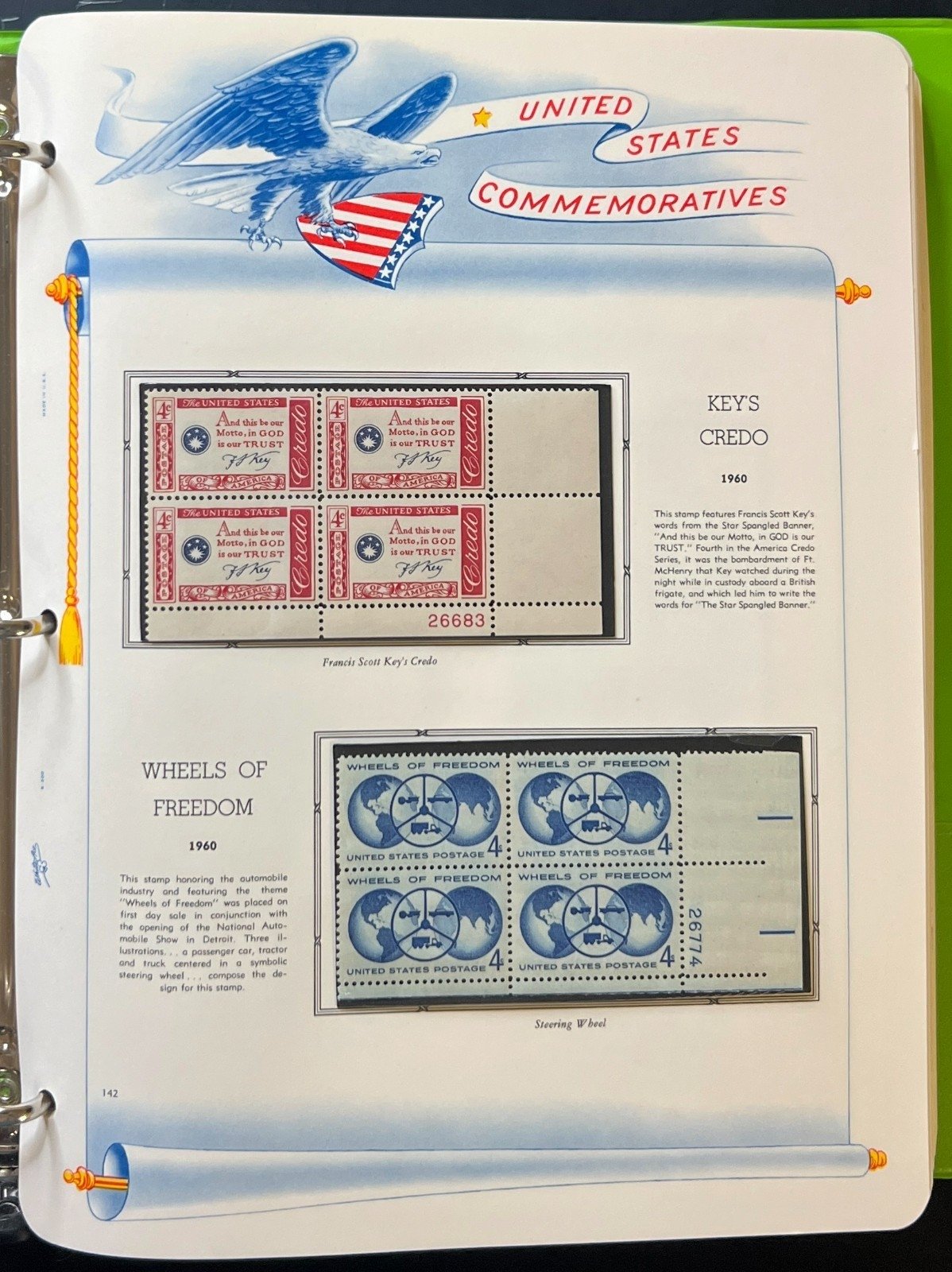 U.S. Plate Block Stamp Album Collection Very Full Albums 1945-1970  ZAYIX