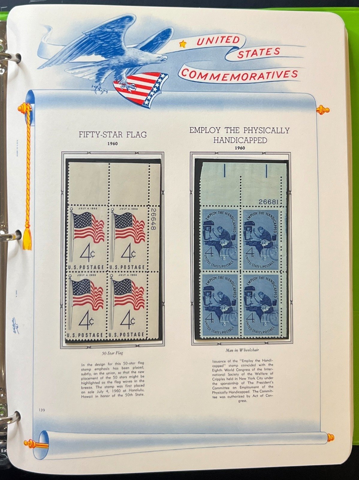 U.S. Plate Block Stamp Album Collection Very Full Albums 1945-1970  ZAYIX