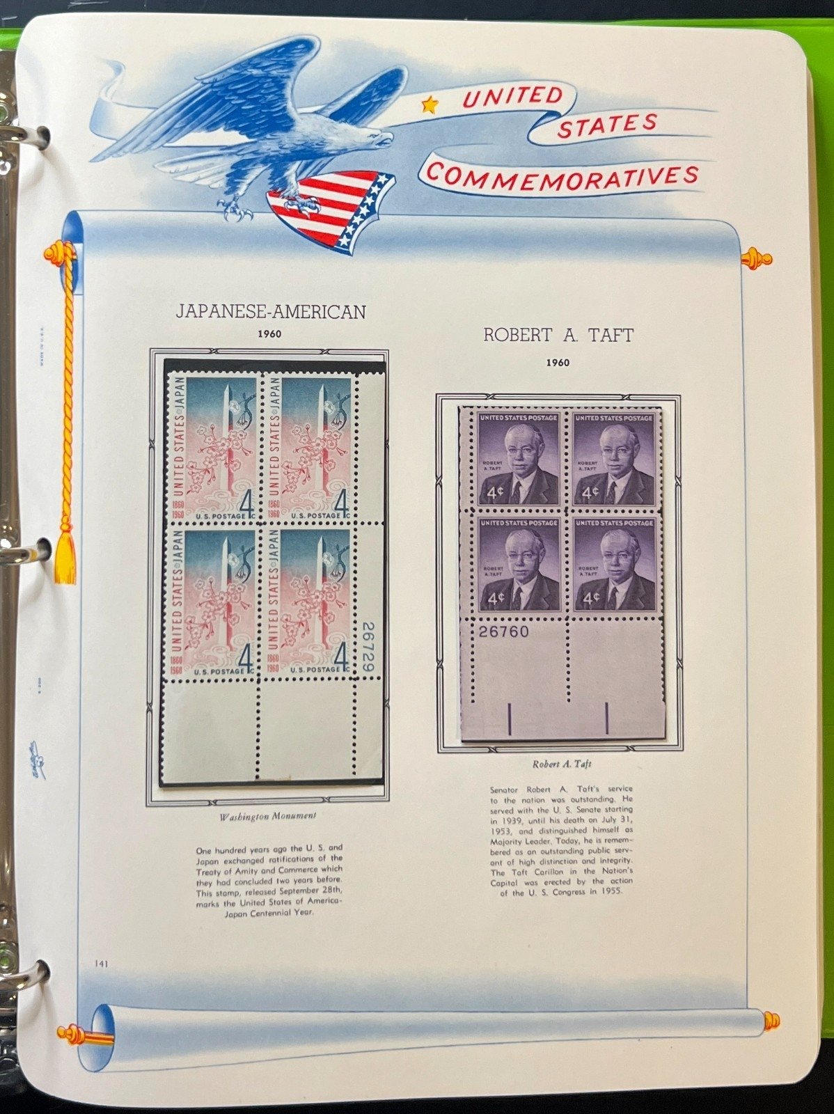 U.S. Plate Block Stamp Album Collection Very Full Albums 1945-1970  ZAYIX
