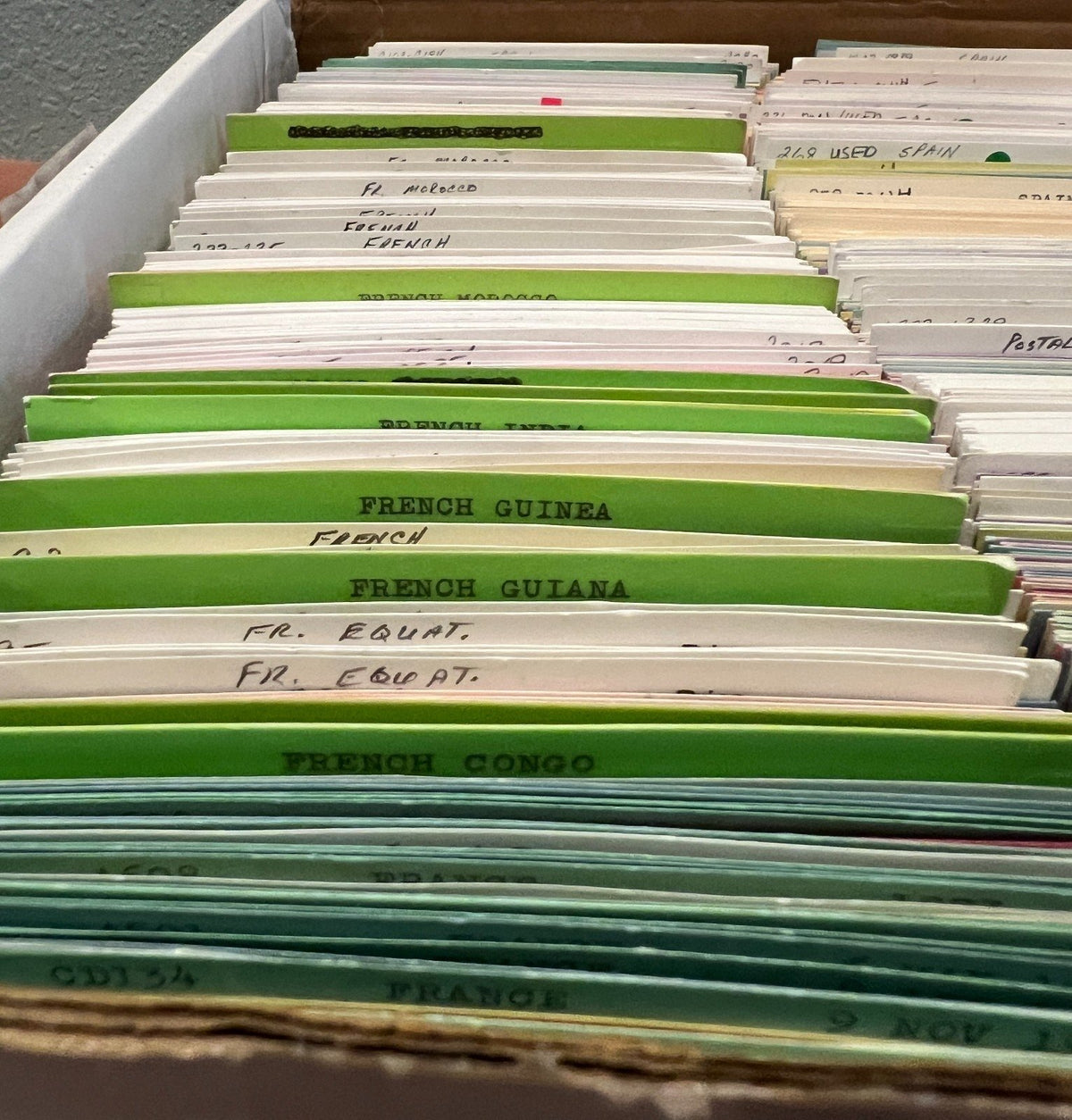 France & Spain Stamp Collection On Thousands of Dealer Cards Mint & Used ZAYIX