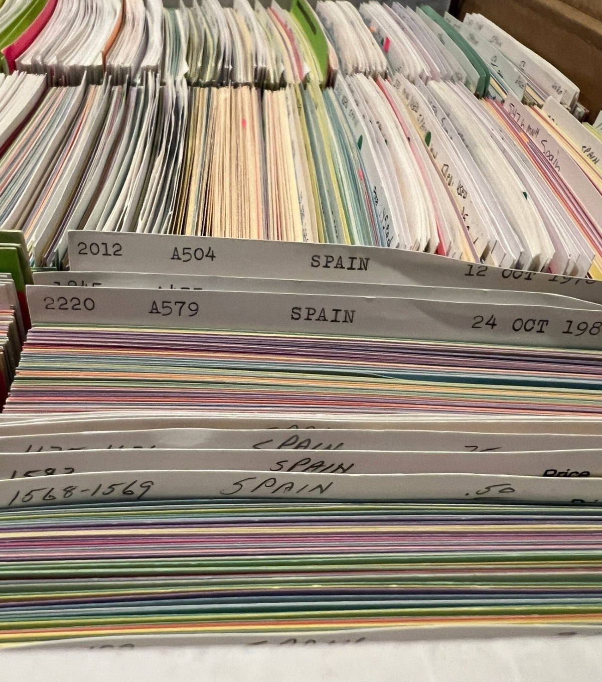 France & Spain Stamp Collection On Thousands of Dealer Cards Mint & Used ZAYIX