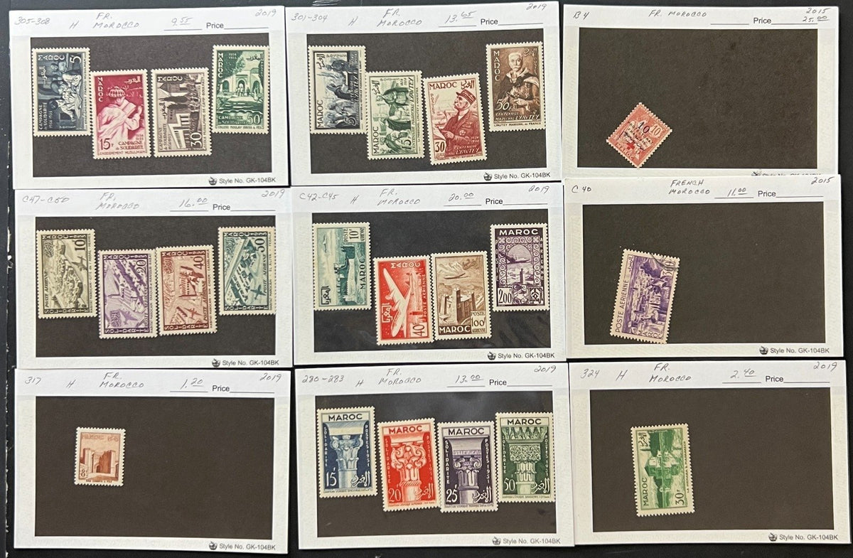 France & Spain Stamp Collection On Thousands of Dealer Cards Mint & Used ZAYIX