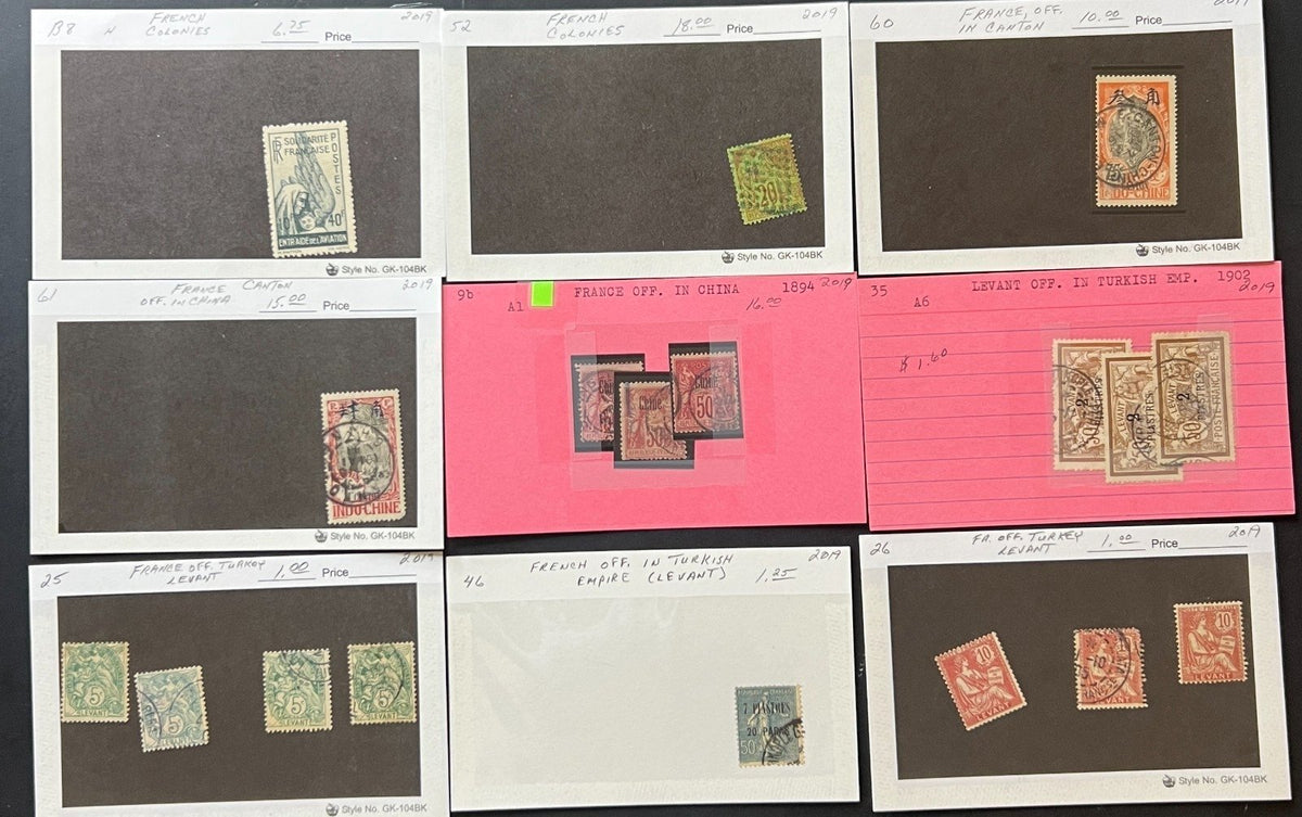 France & Spain Stamp Collection On Thousands of Dealer Cards Mint & Used ZAYIX