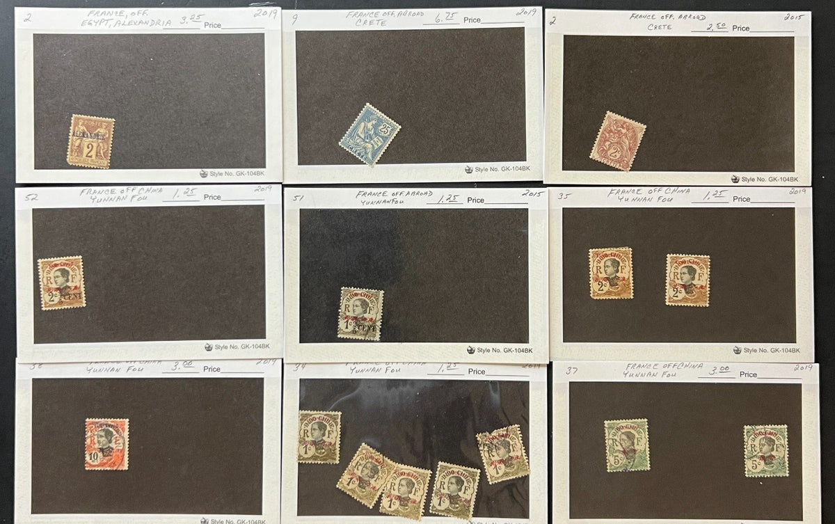 France & Spain Stamp Collection On Thousands of Dealer Cards Mint & Used ZAYIX