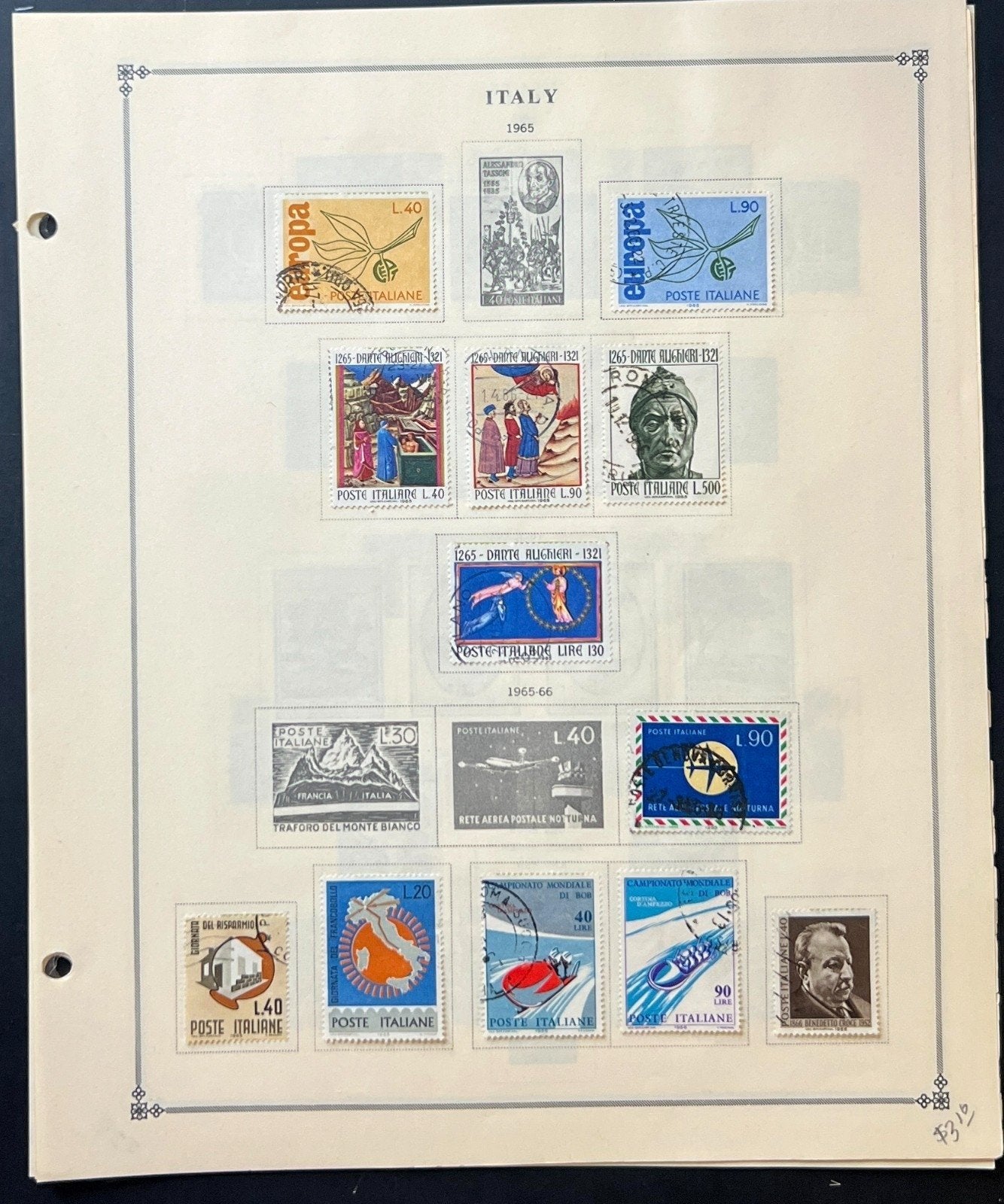 Italy Stamp Collection Album Pages Used 1951-1968 ZAYIX