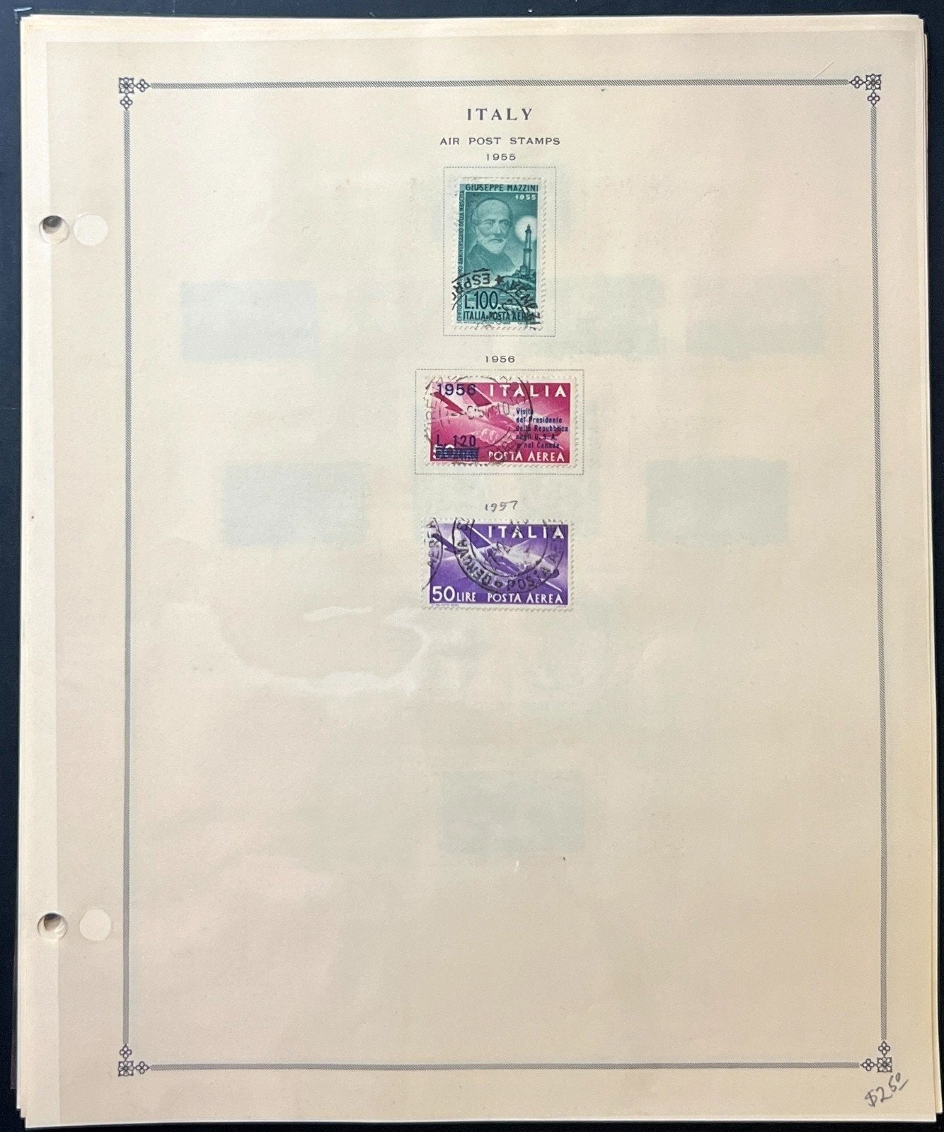Italy Stamp Collection Album Pages Used 1951-1968 ZAYIX