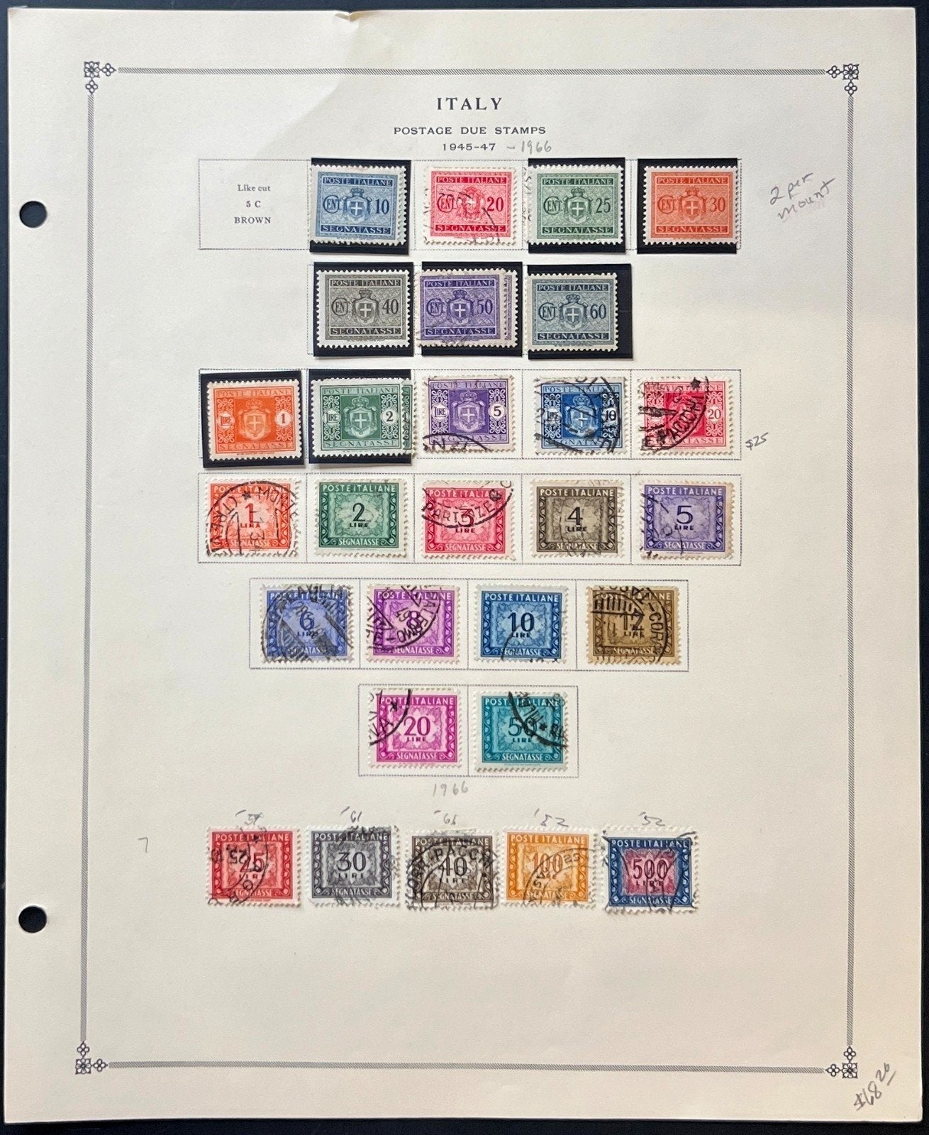Italy Back Of Book Stamp Collection Album Pages Mint & Used 1945-1948 ZAYIX