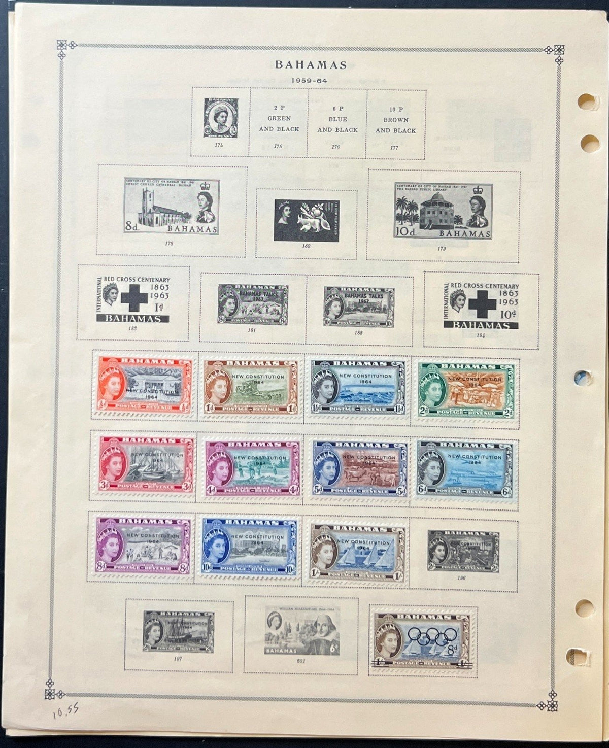 Bahamas Stamp Collection Album Pages Mint & Used 1912-1966 ZAYIX