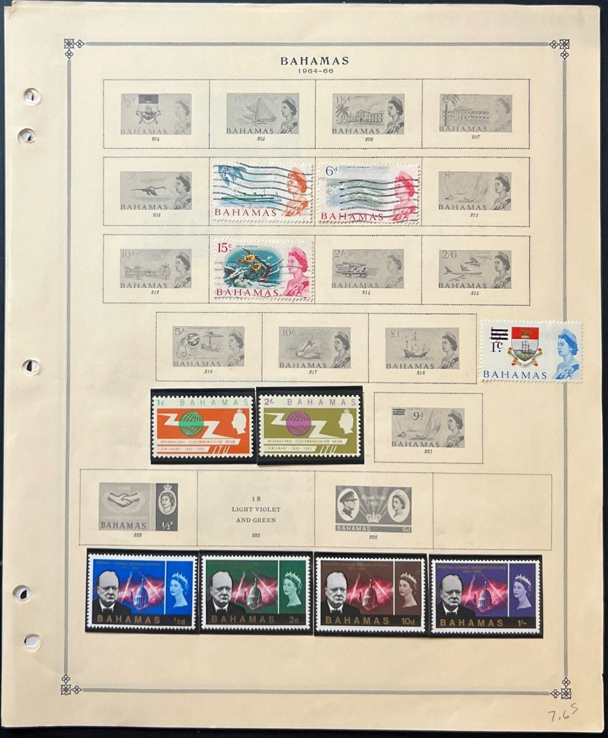 Bahamas Stamp Collection Album Pages Mint & Used 1912-1966 ZAYIX