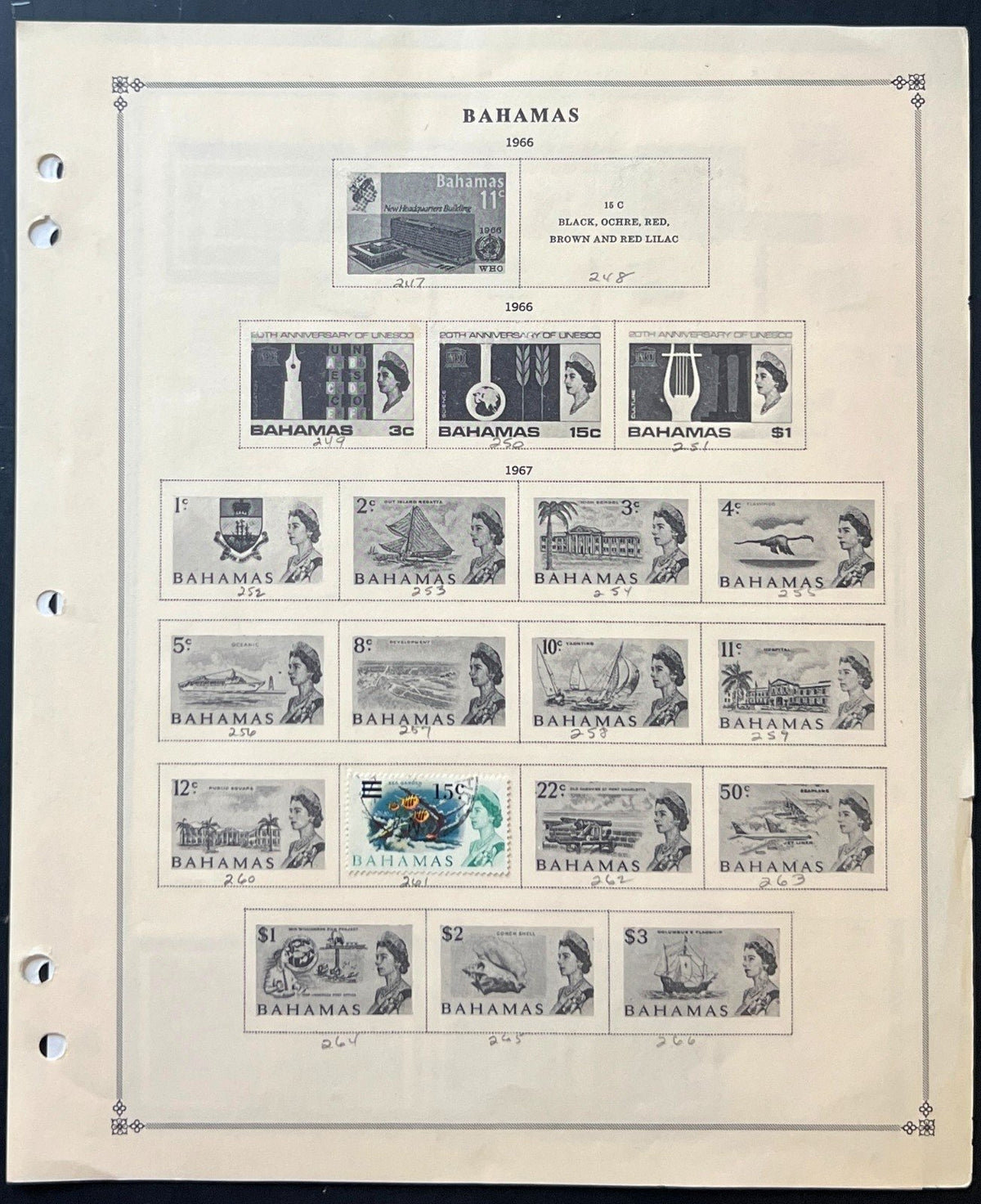 Bahamas Stamp Collection Album Pages Mint & Used 1912-1966 ZAYIX