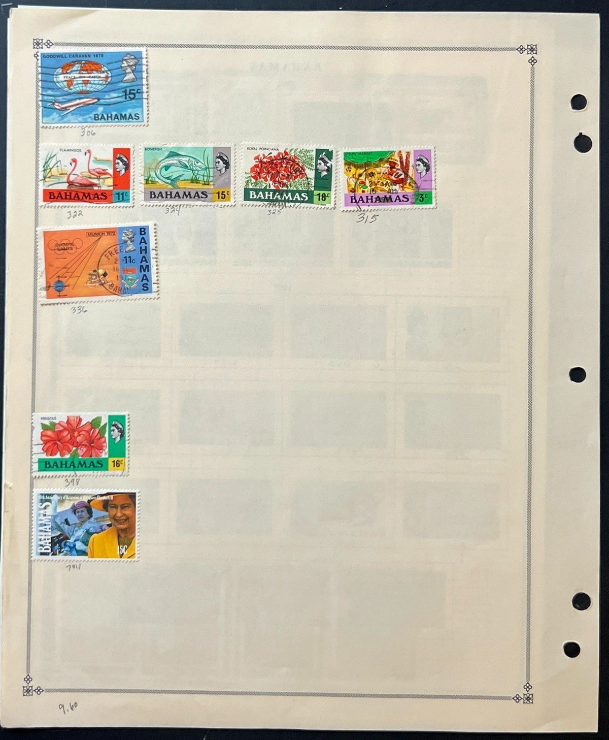Bahamas Stamp Collection Album Pages Mint & Used 1912-1966 ZAYIX